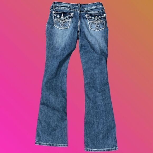 Bedazzled & Embroidered Apt 9 Bootcut Jeans Size 10 30x30 - Picture 3 of 6